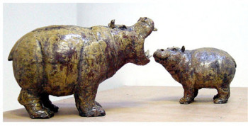 Œuvre contemporaine nommée « Hippos », Réalisée par JOANNA HAIR