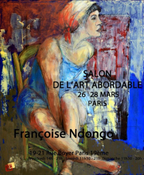 Œuvre contemporaine nommée « La chaise verte », Réalisée par FRANçOISE NDONGO