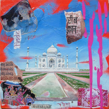 Œuvre contemporaine nommée « Delightful India », Réalisée par BONNEAU-MARRON