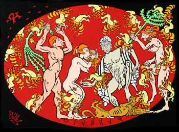Œuvre contemporaine nommée « E74 - ATTAQUE D’ABEILLES EN ÉTRURIE – 2007. », Réalisée par PHILHELM