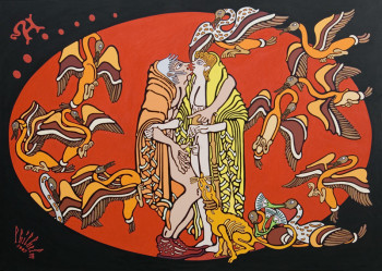 Œuvre contemporaine nommée « E78 - AMOUREUX AUX OISEAUX DU STYMPHALE &#8211; 2007. », Réalisée par PHILHELM