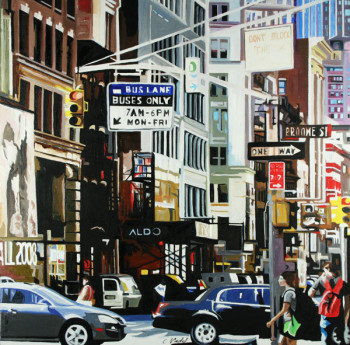Œuvre contemporaine nommée « bus lane », Réalisée par CLOTILDE NADEL
