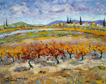 Œuvre contemporaine nommée « Après les vendanges », Réalisée par FRANCIS JALIBERT