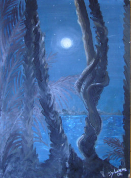 Œuvre contemporaine nommée « Clair de lune », Réalisée par SYLVIANE