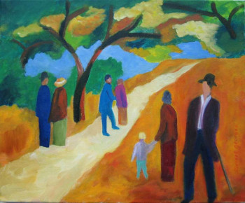 Œuvre contemporaine nommée « Promenade », Réalisée par MARCEL GEORGES