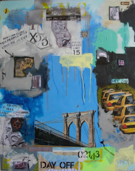 Œuvre contemporaine nommée « Day Off in New York II », Réalisée par BONNEAU-MARRON