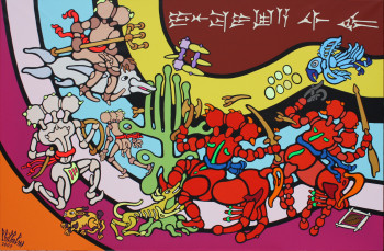 Œuvre contemporaine nommée « B109 - QUAND LES DIEUX ETAIENT DES HOMMES… 2009. », Réalisée par PHILHELM