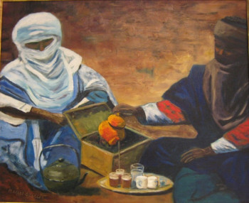 Œuvre contemporaine nommée « L' heure du thé », Réalisée par MARCEL GEORGES