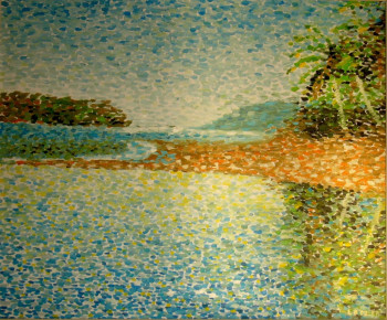 Œuvre contemporaine nommée « La rivière rejoint la mer », Réalisée par ALFREDO