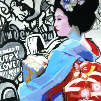 Œuvre contemporaine nommée « geisha 1 », Réalisée par CLOTILDE NADEL