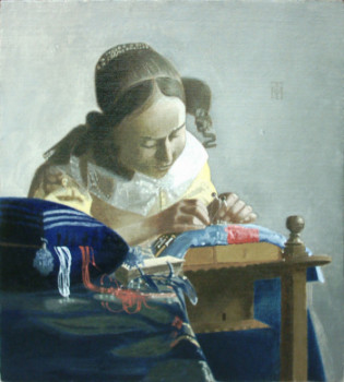 Œuvre contemporaine nommée « Vermeer: la dentellière », Réalisée par THIERRY MOUTARD-MARTIN