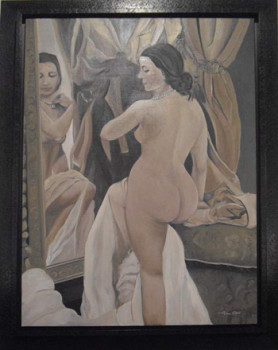Œuvre contemporaine nommée « miroir et feminité », Réalisée par ANNE CABROL