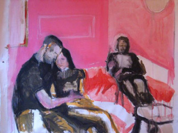 Œuvre contemporaine nommée « A trois dans la chambre », Réalisée par VINCENT GABIN