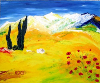 Œuvre contemporaine nommée « NEIGE ET SOLEIL DE PROVENCE », Réalisée par MARIE-FRANCE BUSSET