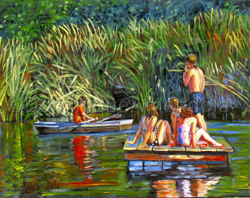 Œuvre contemporaine nommée « The bathers », Réalisée par DOMINIQUE AMENDOLA