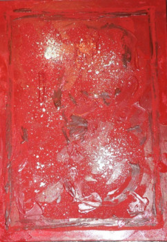 Œuvre contemporaine nommée « cadre rouge », Réalisée par CAROL COMMET SESSACQ