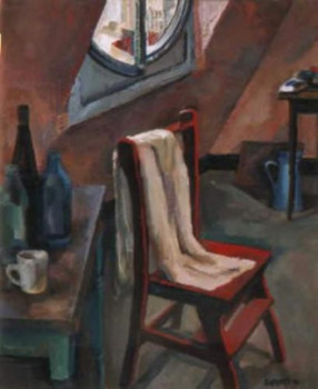Œuvre contemporaine nommée « Interior con silla roja », Réalisée par SUSANA SAPORITI