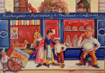 Œuvre contemporaine nommée « La boulangerie1900 », Réalisée par BOSC