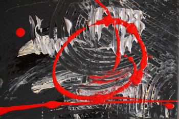 Œuvre contemporaine nommée « point o rouge noir », Réalisée par CAROL COMMET SESSACQ