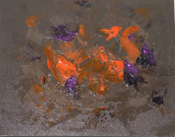 Œuvre contemporaine nommée « violette sanguine », Réalisée par CAROL COMMET SESSACQ