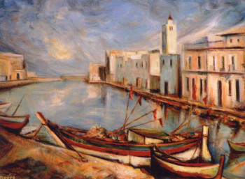 Œuvre contemporaine nommée « Le vieux port de Bizerte », Réalisée par FLAVIEN SEMPéRé