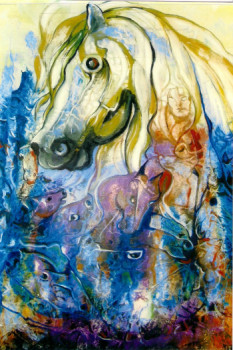 Œuvre contemporaine nommée « la création du cheval », Réalisée par VASA