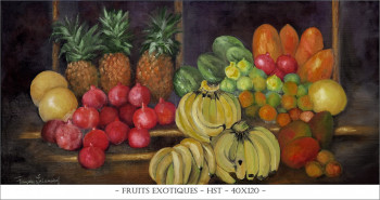 Œuvre contemporaine nommée « Fruits exotiques », Réalisée par FRANçOISE LEDAMOISEL