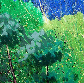 Œuvre contemporaine nommée « foret 128 », Réalisée par AQUARELLUS