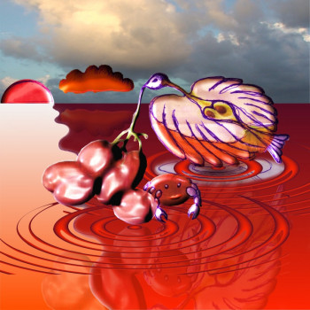 Œuvre contemporaine nommée « Pommes cerises mac do et mer », Réalisée par GILLES LANGOUREAU