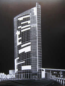 Œuvre contemporaine nommée « Deutsche Post Tower », Réalisée par FABIE