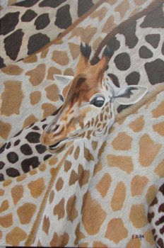 Œuvre contemporaine nommée « Miss Girafe », Réalisée par ELIZABETH BLAIN