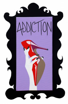 Œuvre contemporaine nommée « Addiction », Réalisée par LOUISELAPRAIRIE