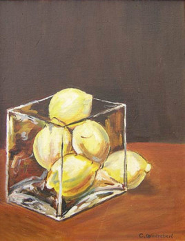 Œuvre contemporaine nommée « Citrons », Réalisée par CLAUDINE WINTREBERT
