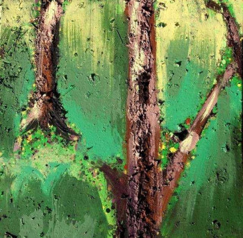 Œuvre contemporaine nommée « foret 55 », Réalisée par AQUARELLUS