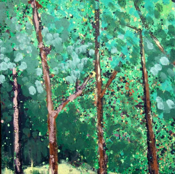 Œuvre contemporaine nommée « foret 111 », Réalisée par AQUARELLUS