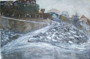 Œuvre contemporaine nommée « La neige sur la côte, Normandie », Réalisée par NADIA VIGUIER