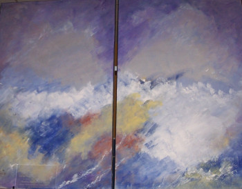 Œuvre contemporaine nommée « Stormy Water », Réalisée par DIANE RAUSCHER-KENNEDY