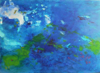 Œuvre contemporaine nommée « impression bleutee », Réalisée par MYDE