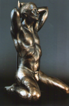 Œuvre contemporaine nommée « le guerrier », Réalisée par MERRY K.