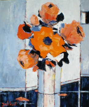 Œuvre contemporaine nommée « Bouquet orange », Réalisée par FRANCIS JALIBERT