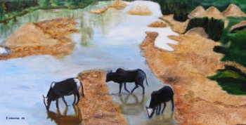 Œuvre contemporaine nommée « paysage malgache », Réalisée par JACQUELINE LABADIE