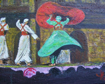 Œuvre contemporaine nommée « Les danseurs, Egypte », Réalisée par NADIA VIGUIER