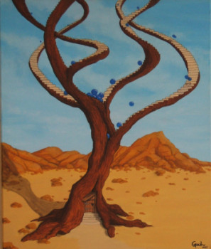 Œuvre contemporaine nommée « Les racines du ciel(2) », Réalisée par GOUL