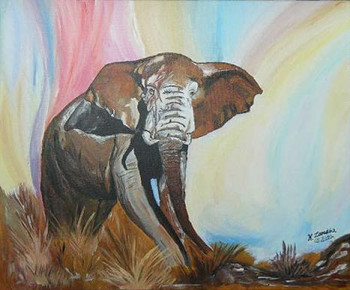 Œuvre contemporaine nommée « éléphant », Réalisée par KAMILA ZARADZKA