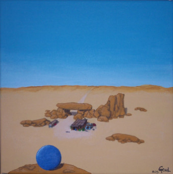 Œuvre contemporaine nommée « Vision du désert n°2 », Réalisée par GOUL
