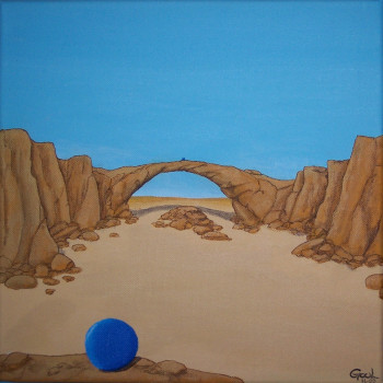 Œuvre contemporaine nommée « Vision du désert n°6 », Réalisée par GOUL