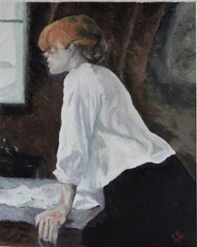 Œuvre contemporaine nommée « la blanchisseuse », Réalisée par CHRISTIANEG