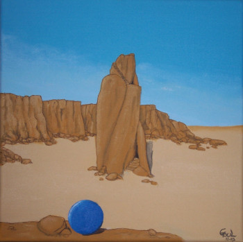 Œuvre contemporaine nommée « Vision du désert n°1 », Réalisée par GOUL