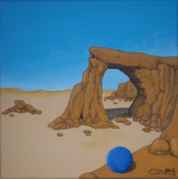 Œuvre contemporaine nommée « Vision du désert n°3 », Réalisée par GOUL