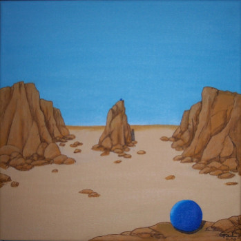 Œuvre contemporaine nommée « Vision du désert n°5 », Réalisée par GOUL